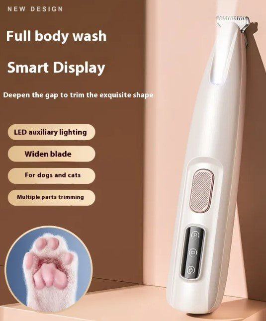 Pet Paw Trimmer with LED Light – Safe & Quiet Nail Grooming for Dogs & Cats