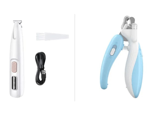 Pet Paw Trimmer with LED Light – Safe & Quiet Nail Grooming for Dogs & Cats