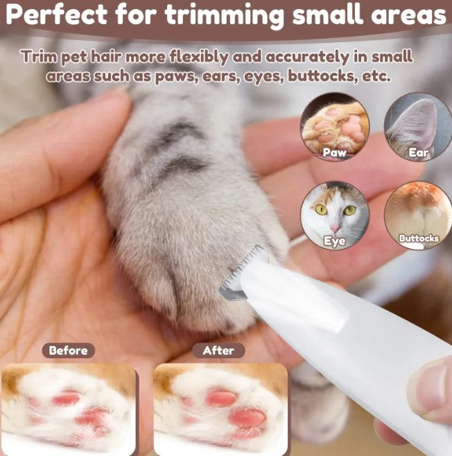 Pet Paw Trimmer with LED Light – Safe & Quiet Nail Grooming for Dogs & Cats