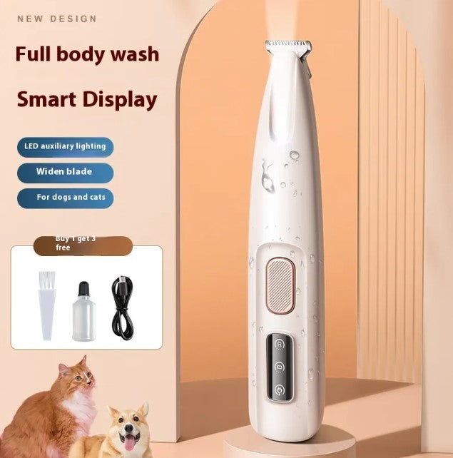 Pet Paw Trimmer with LED Light – Safe & Quiet Nail Grooming for Dogs & Cats